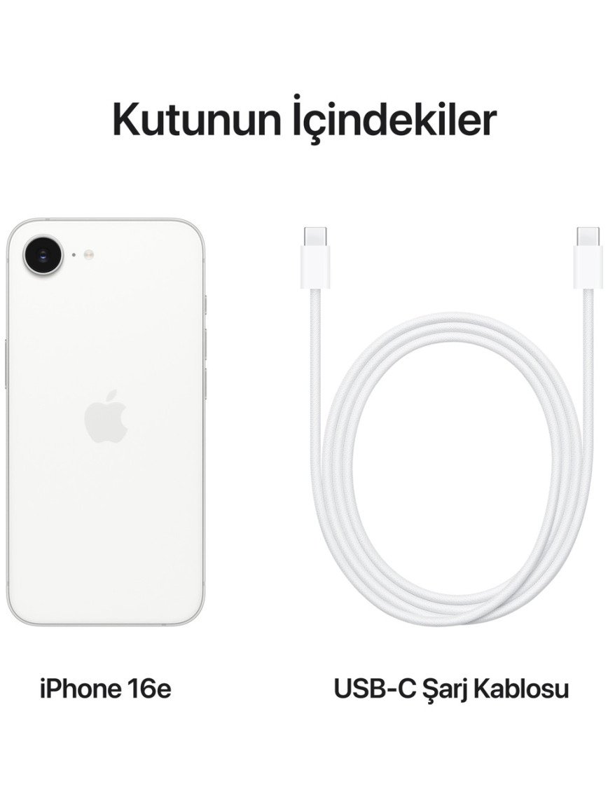 Apple iPhone 16e 256GB Beyaz