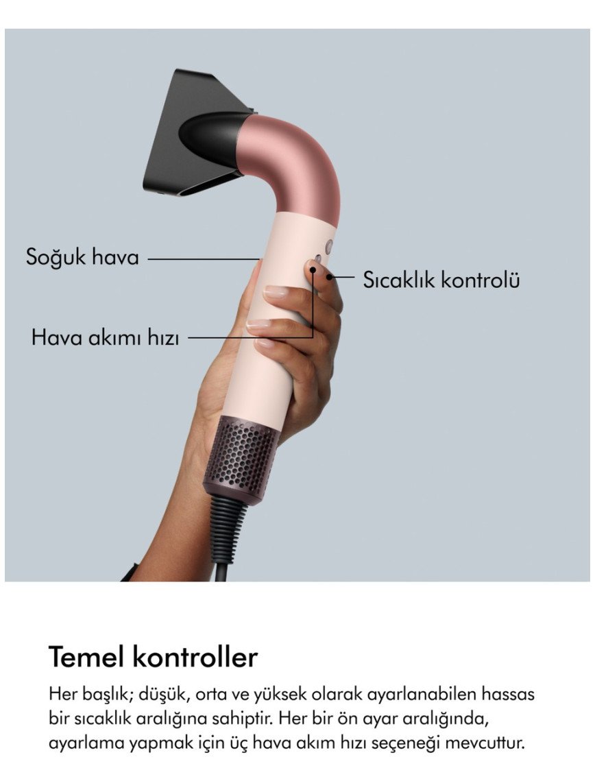Dyson Supersonic R™ Saç Kurutma Makinesi Düz+Dalgalı (Ceramic Pink)